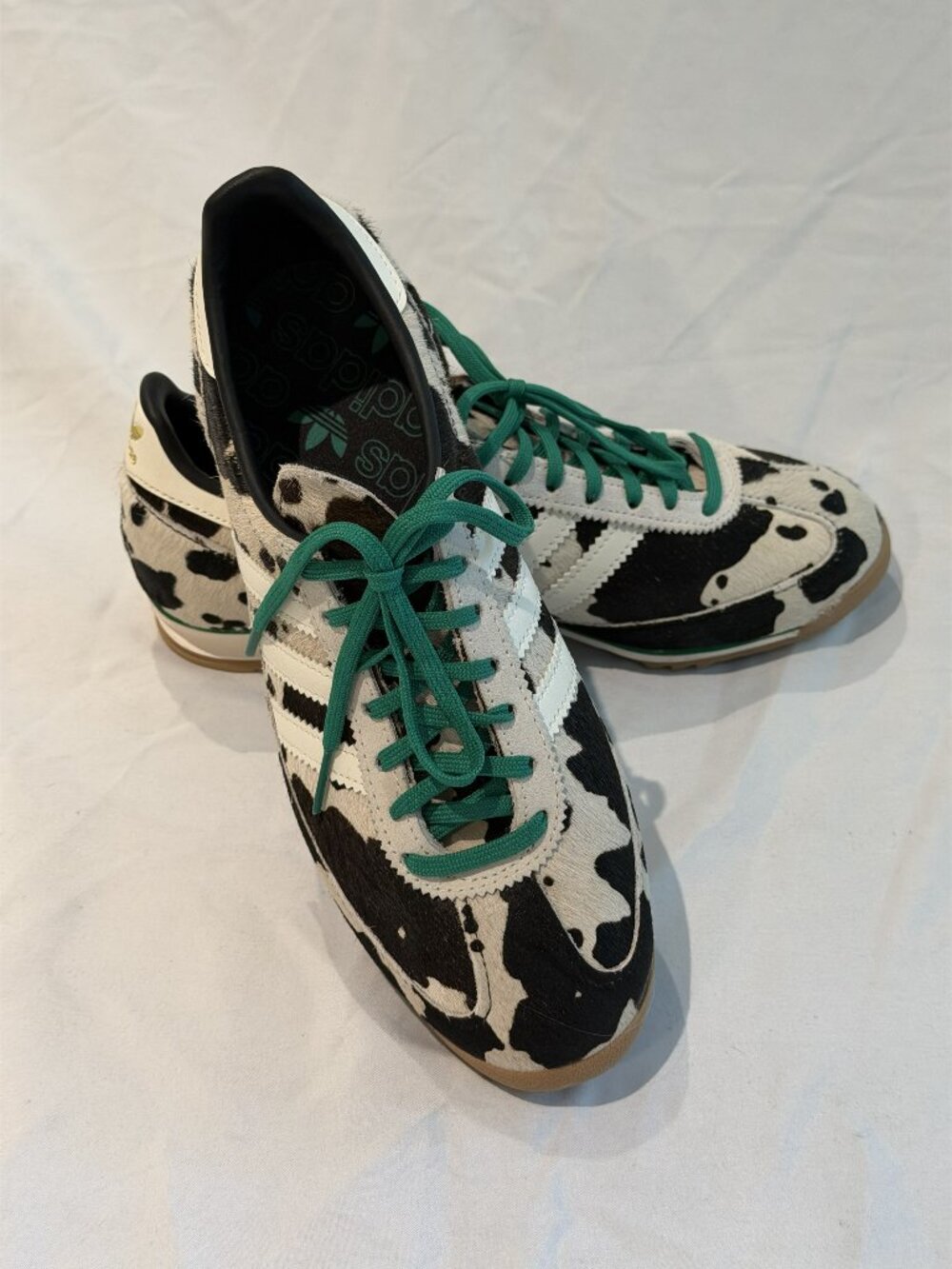 Adidas Cow Print Sneakers Size 7 Rare Animal Print